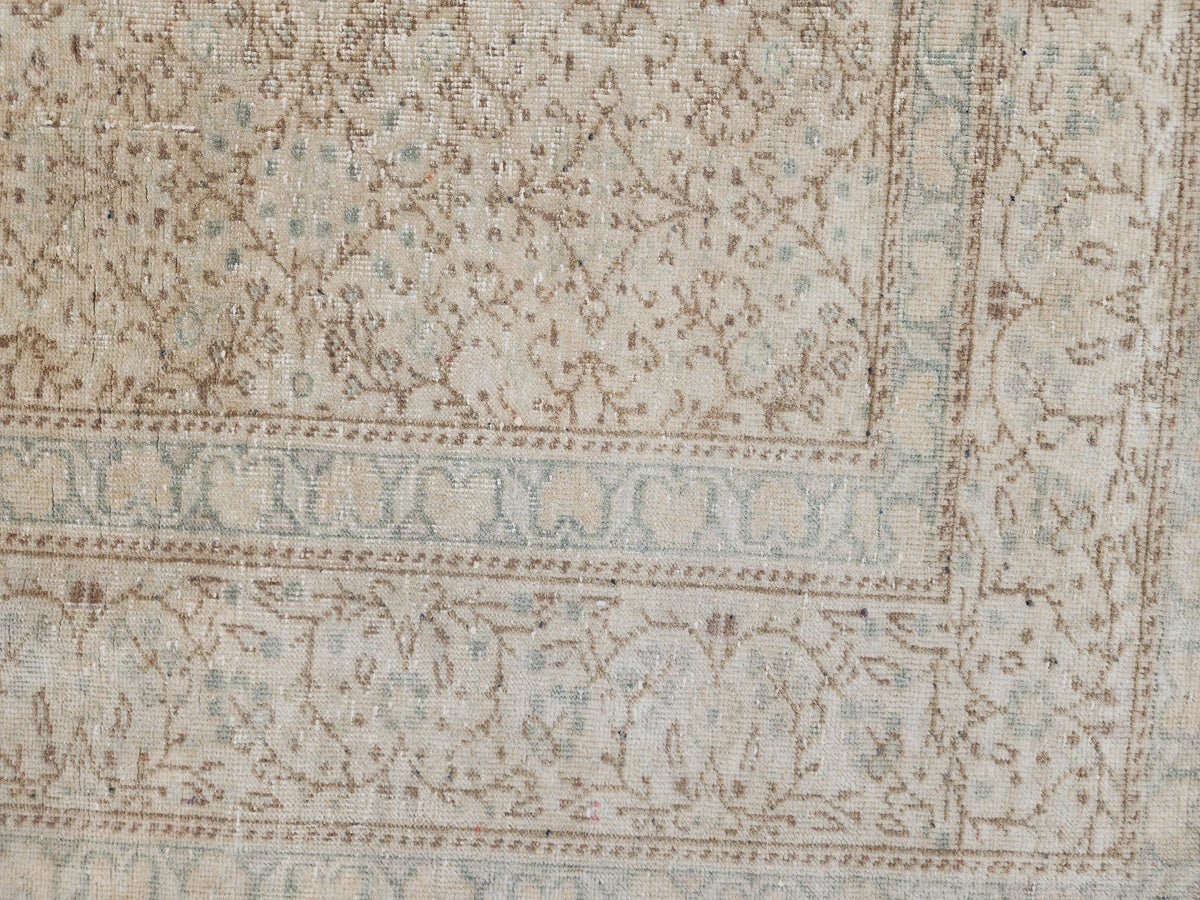 Neutral Turkish Rug 6x9, Kayseri Hand Made Carpet, Oriental Boho Design, Dining Room Decor