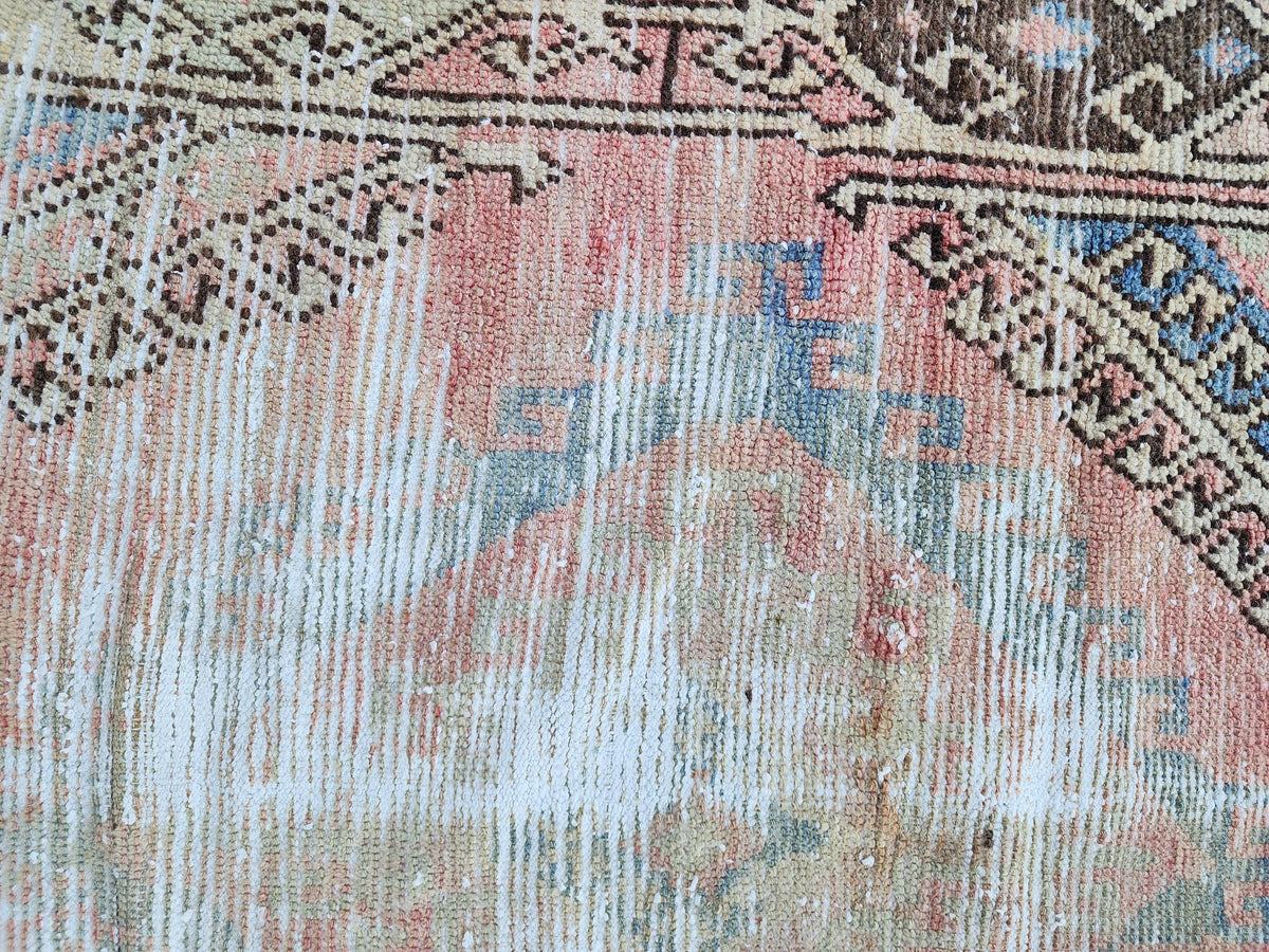 Anatolian Rug 3x7, Turkish Hand Knotted Rustic Decor, Oriental Boho Decor