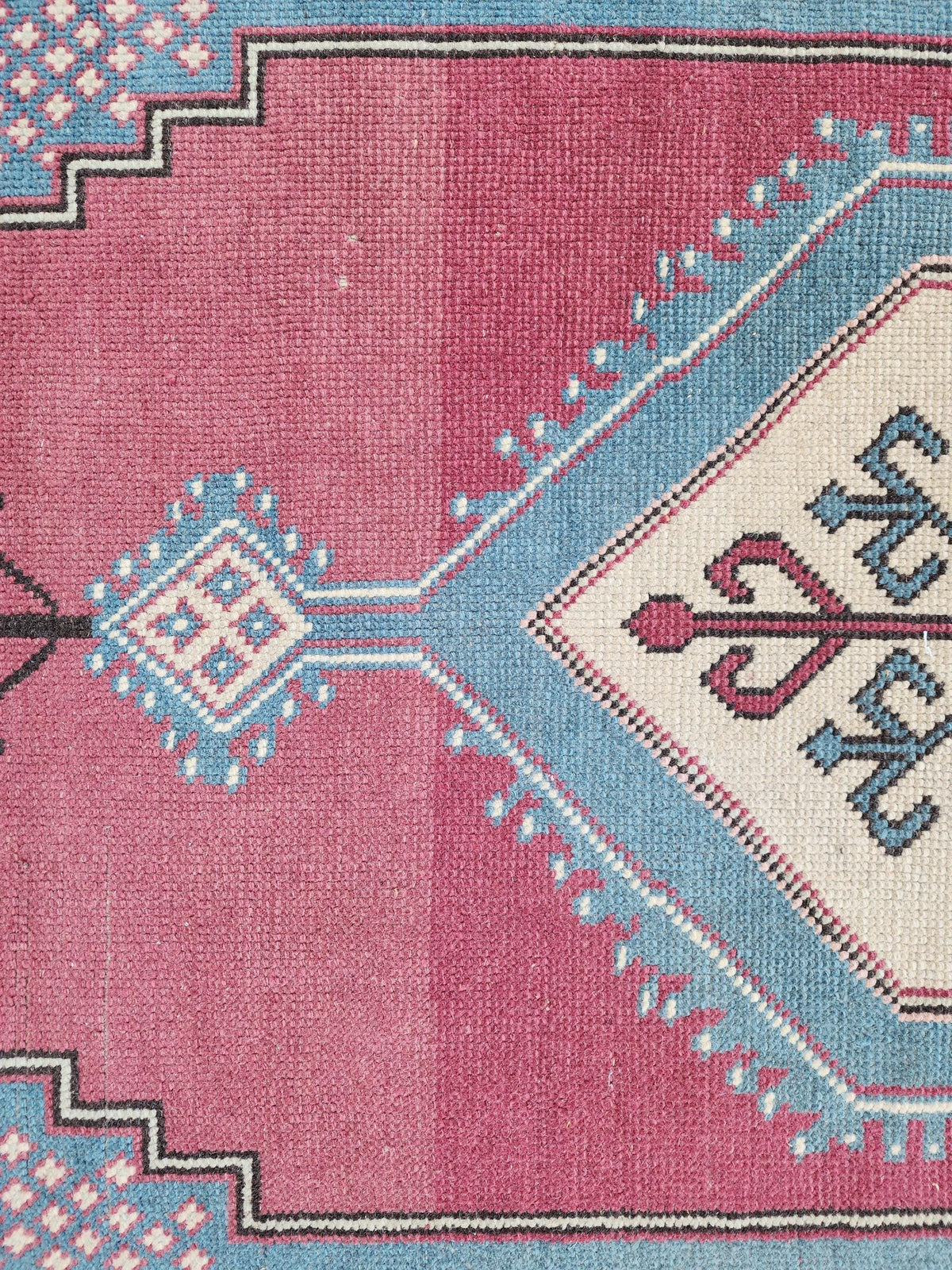 4x9 Turkish Wool rug, Bohemian Living Room Decor, Oriental Hand Made Carpet