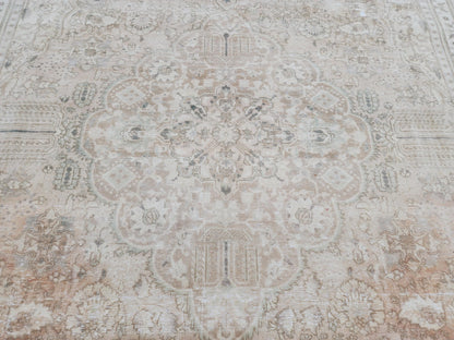 9x12 Neutral Wool Area Rug, Oversized Living Room Decor, Beige And Brown