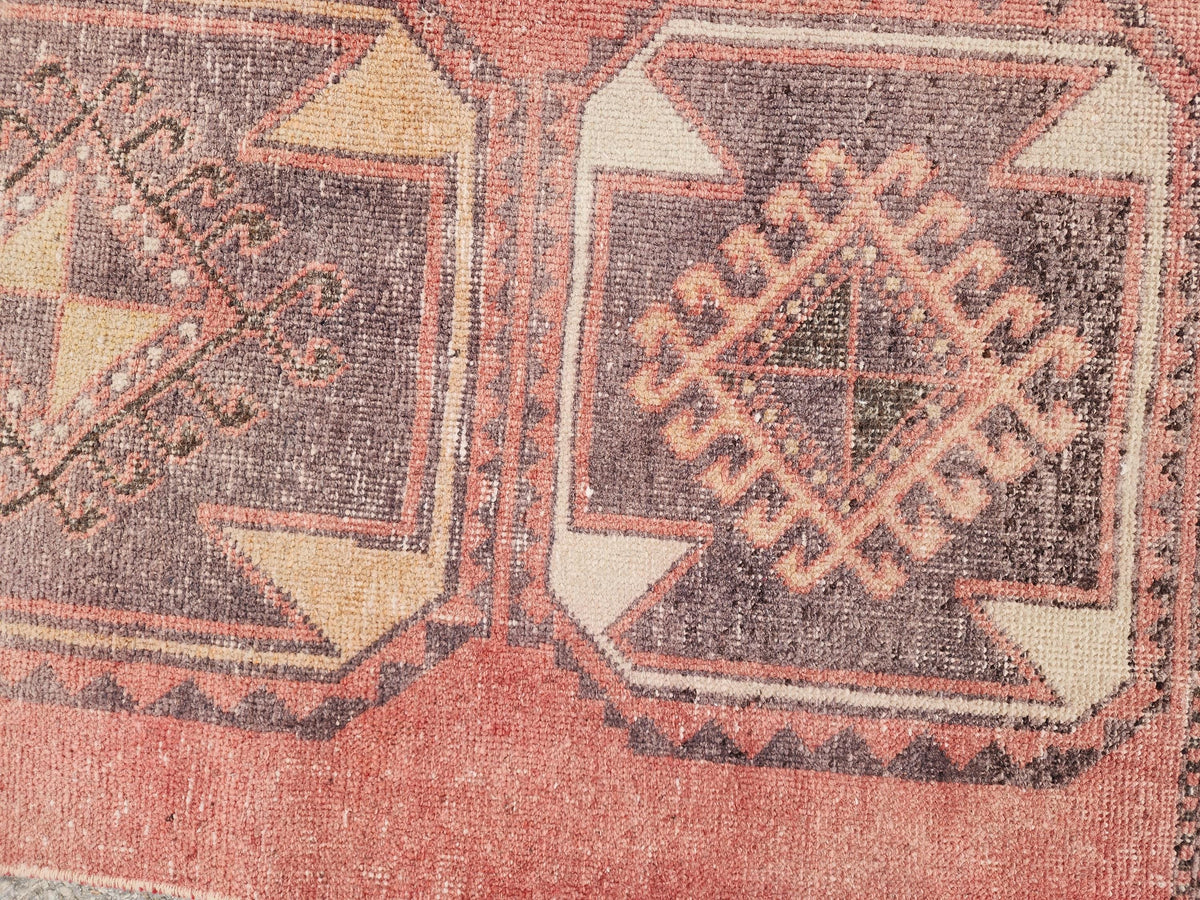 Turkish Runner Rug 2.6x9.8 ft, Oriental Hand Made Carpet, Hallway Rustic Runner