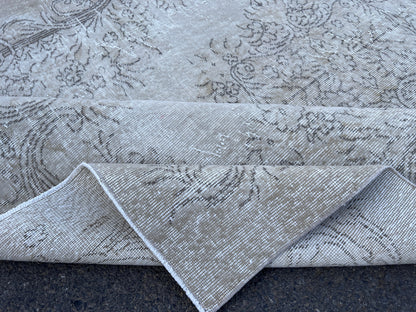 Handwoven Turkish Oushak Rug: 5x8 Vintage Wool & Cotton Area Rug
