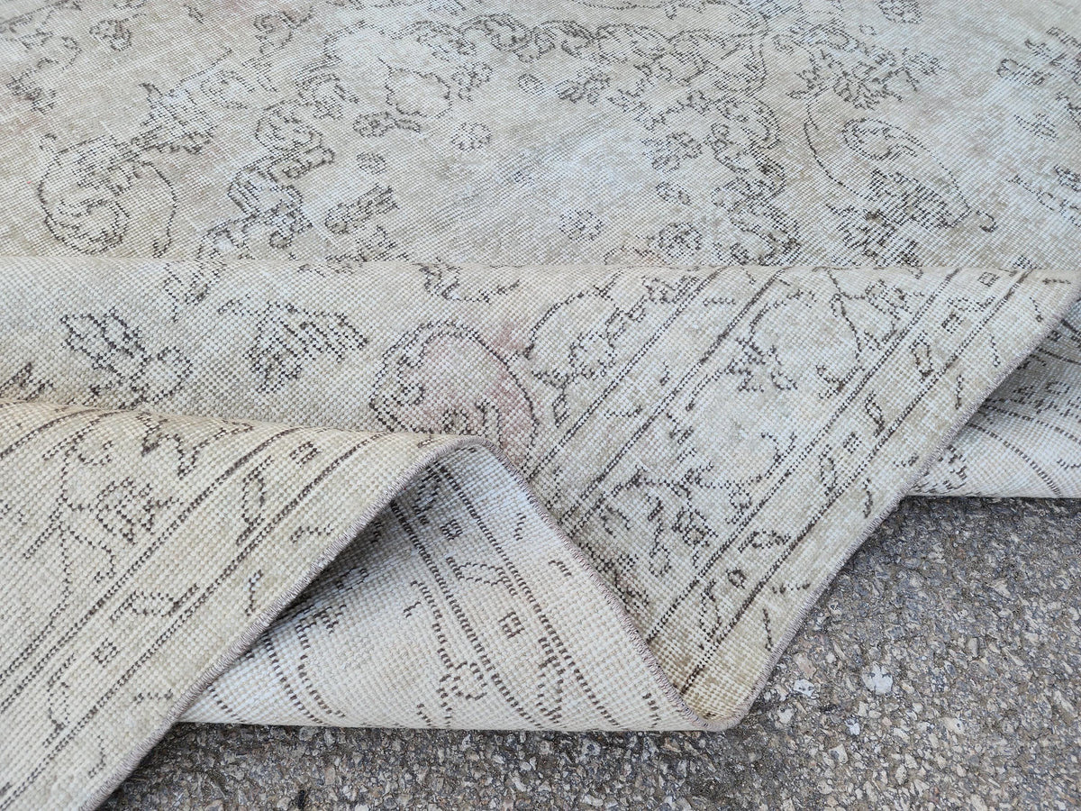 Oushak Rug 5x9: Turkish Wool Bohemian Design, Rustic Farmhouse Decor