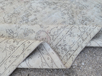Oushak Rug 5x9: Turkish Wool Bohemian Design, Rustic Farmhouse Decor