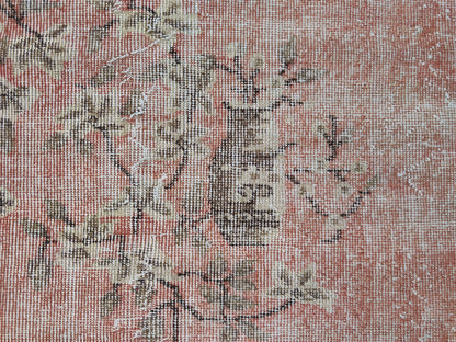Handwoven Turkish Oushak Rug: Bohemian Wool & Cotton Area Rug (3.4x6.7)