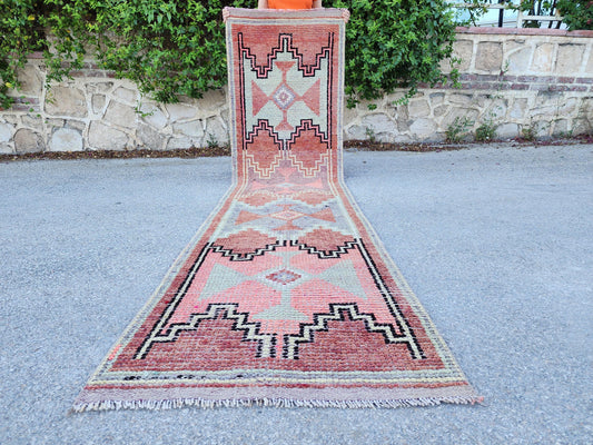 2x10 Herki Runner Rug, Bohemian Pasted Color, Kitchen Decor, Home Decor