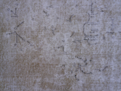 6x10 Neural Turkish Oushak Rug: Green Neutral Wool Bohemian Rug