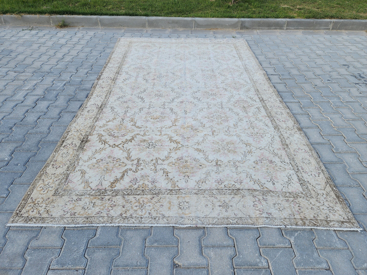 6x10 Dining Room Rug, Oriental Turkish Hand Made, Eco Friendly