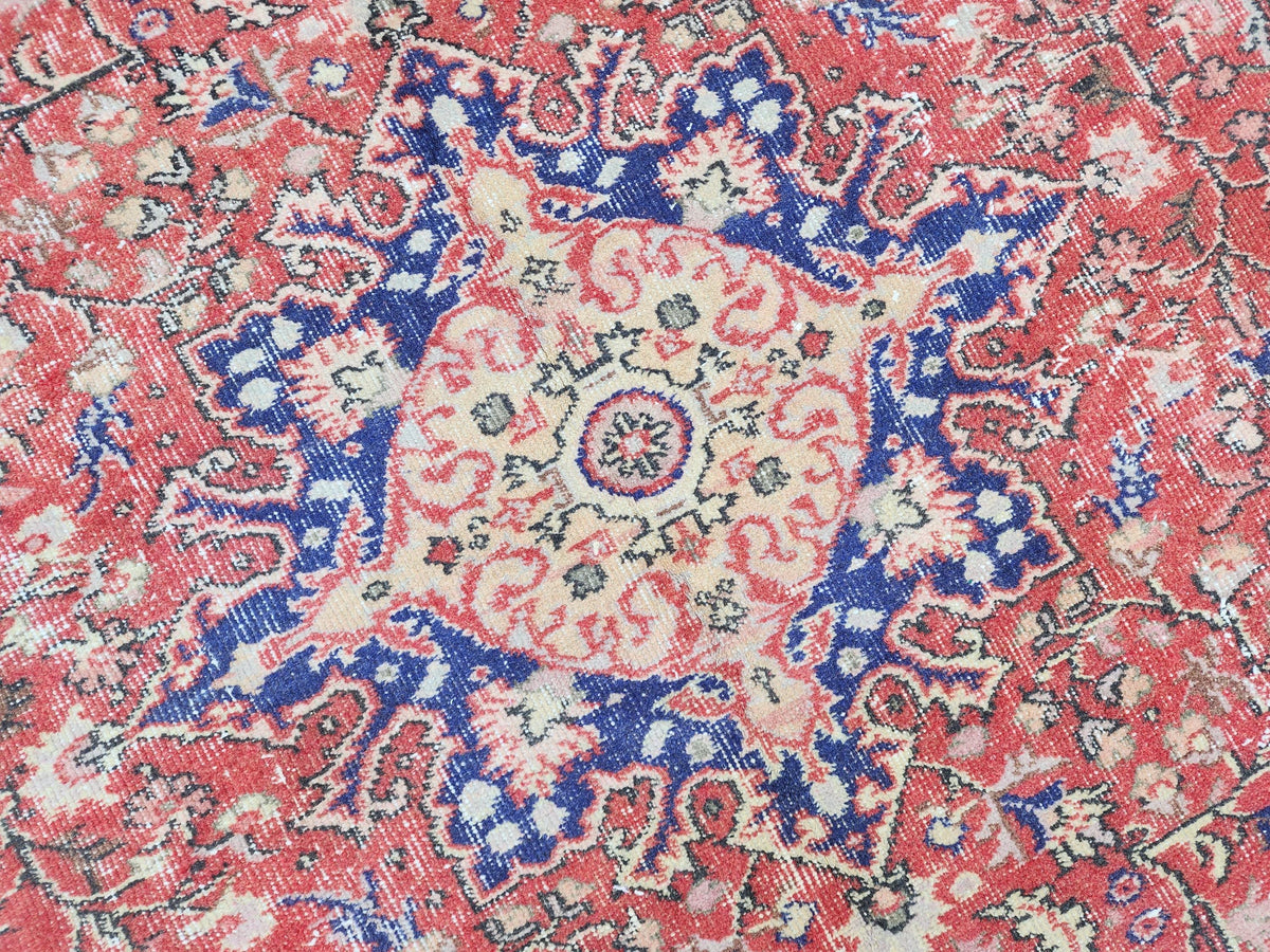 Oushak Area Rug 5.6 x 9.2 ft, Turkish Hand Knotted isparta Carpet, Living Room Decor