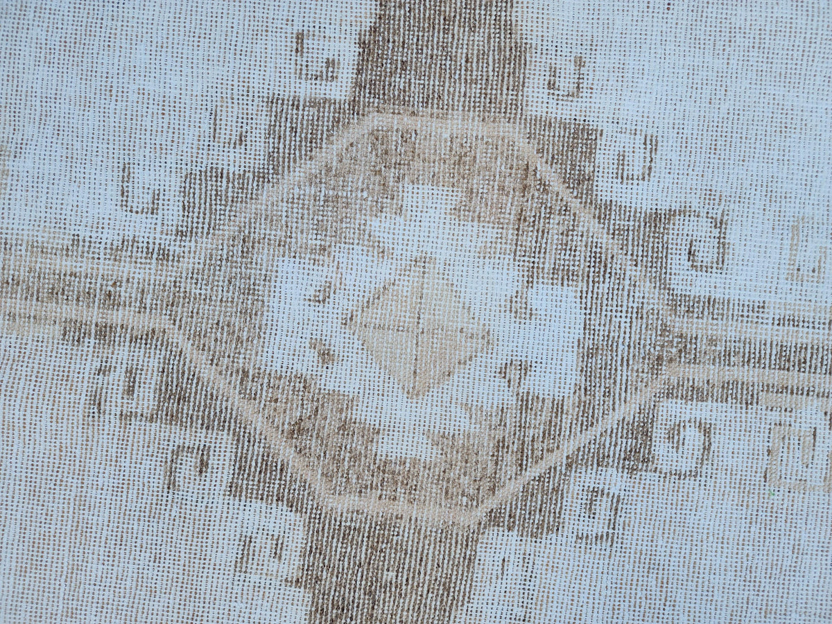 3x12 Neutral Runner Rug, Hallway Bohemian Decor, Up Cycled Wool