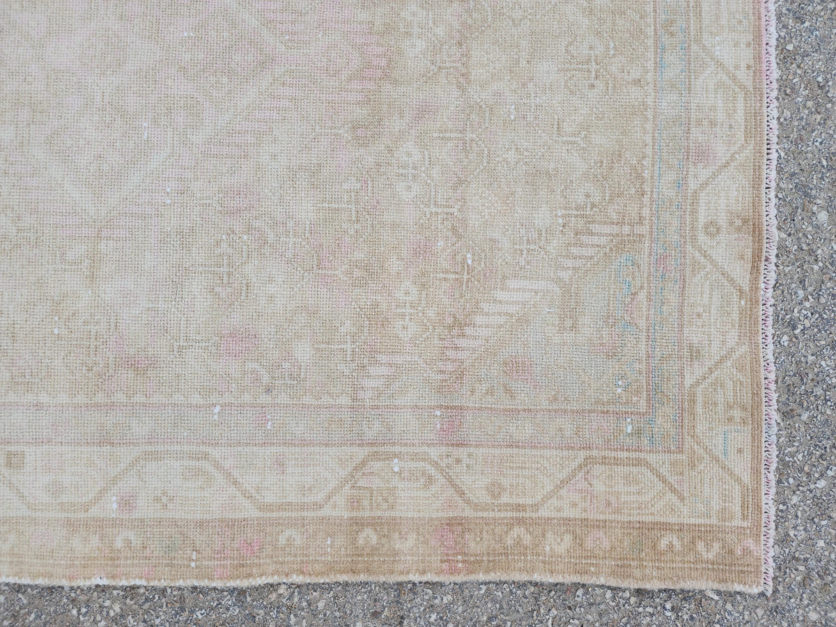 3x10 Vintage Turkish Wool Runner Rug, Hand-Knotted Hallway & Entryway Rug
