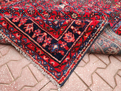 Vintage Oushak Rug 4x6: Handwoven Wool Turkish Rug