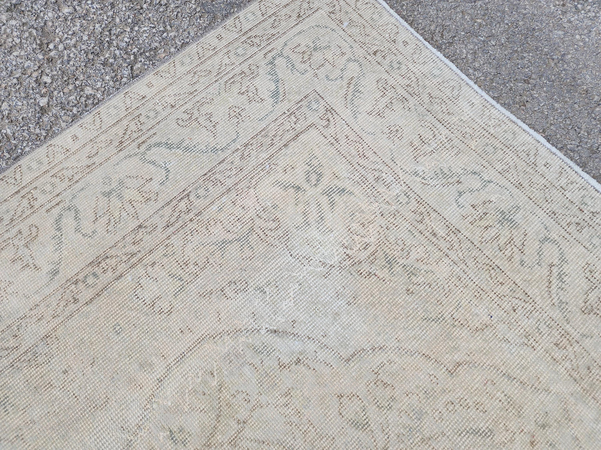 5x9 Neutral Area Rug, Rustic Wool Decor, Living Room Muted Decor