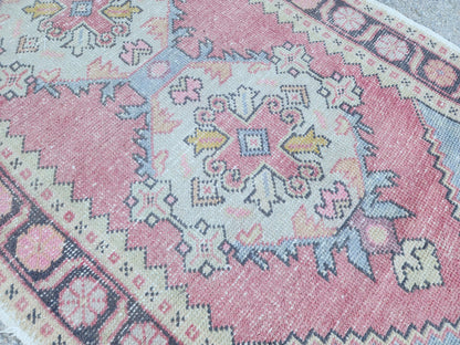3x9 Kitchen Runner, Turkish Hand Woven Wool Rug, Eco Friendly, Farmhouse Decor