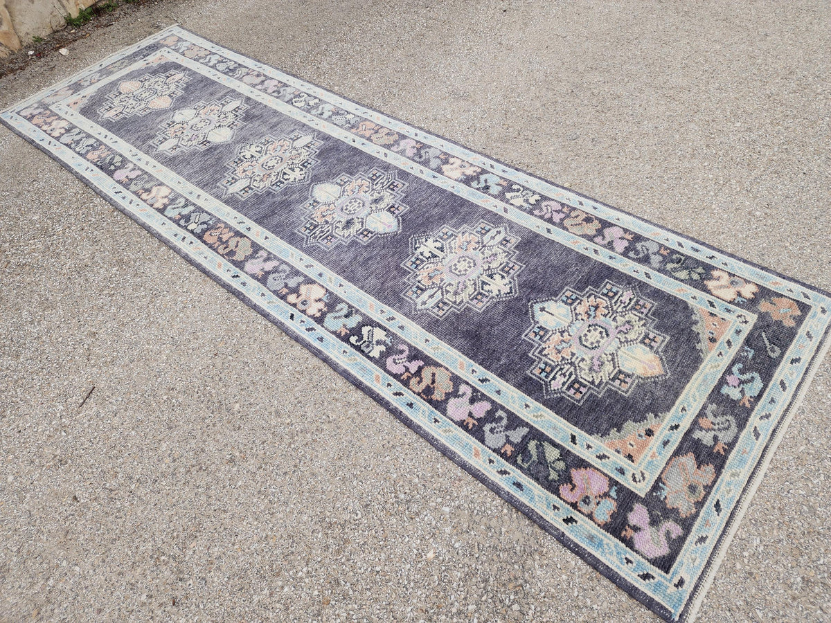 3x10 Runner Rug, Hand Knotted Up Cycled Wool, Kitchen Home Decor