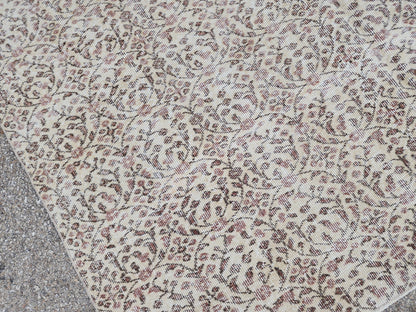 Oushak Area Rug 6x10, Turkish Hand Made Carpet, Oriental Boho Decor