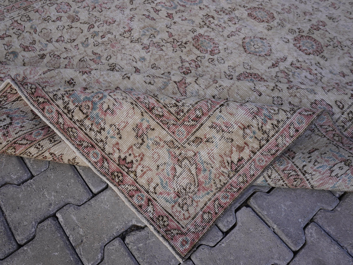 Handwoven Rug 6x9, Wool & Cotton Turkish Rug, Living Room Decor