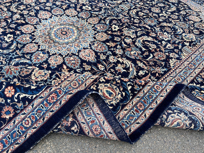 Vintage Oushak Rug 8x11: Hand Woven Turkish Wool Area Rug