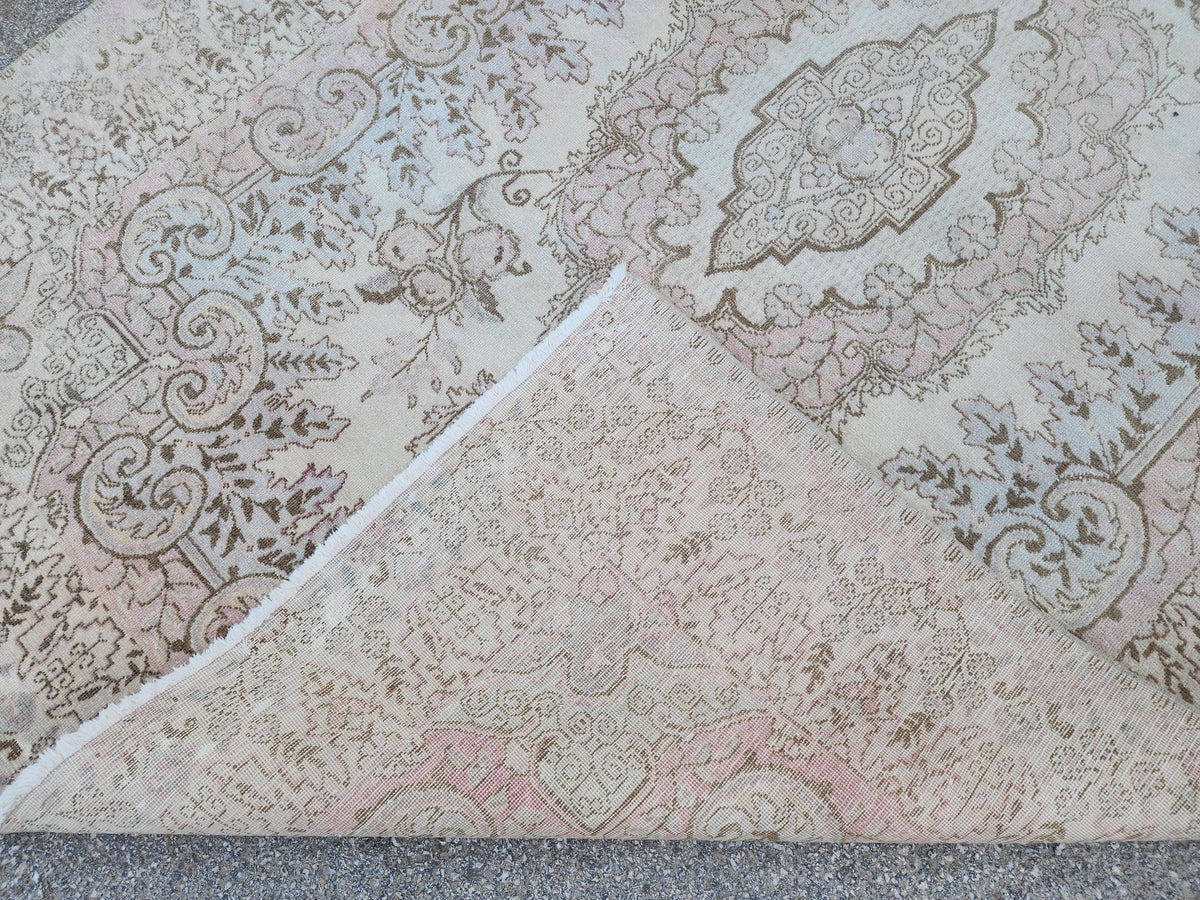 6x9 Persian Neutral Rug, Bohemian Home Decor, Eco Friendly