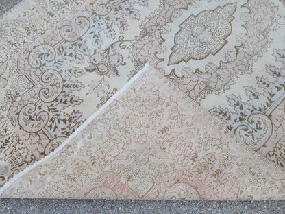 6x9 Persian Neutral Rug, Bohemian Home Decor, Eco Friendly