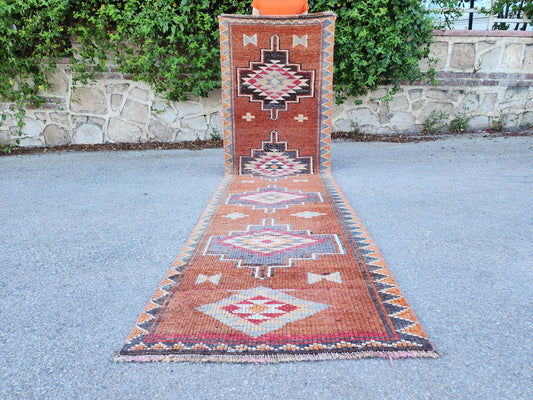 2x10 Hand Made Rug, Herki Vintage Runner, Kitchen Decor, Homa Hallway Decor