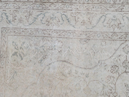 5x9 Neutral Area Rug, Rustic Wool Decor, Living Room Muted Decor