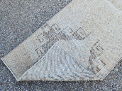 Geometric Hallway Rug 2x7: Handmade Anatolian Wool Runner