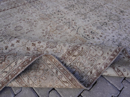 6x11 Neutral Area Rug, Turkish Wool Hand Made, Dining Room Decor