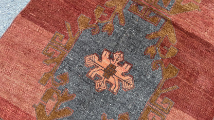 4x6 Small Decor Rug, Home Rustic Mini Decor, Up Cycled Wool