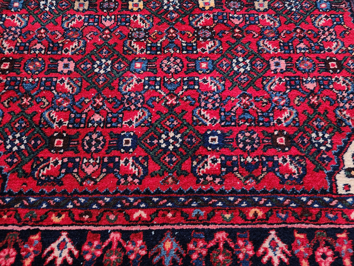 Vintage Oushak Rug 4x6: Handwoven Wool Turkish Rug