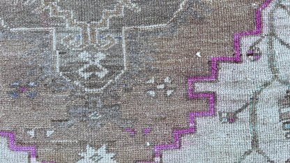 3x4 Boho Kars Rug, Hand Knotted Up Cycled Wool, Farmhouse Decor