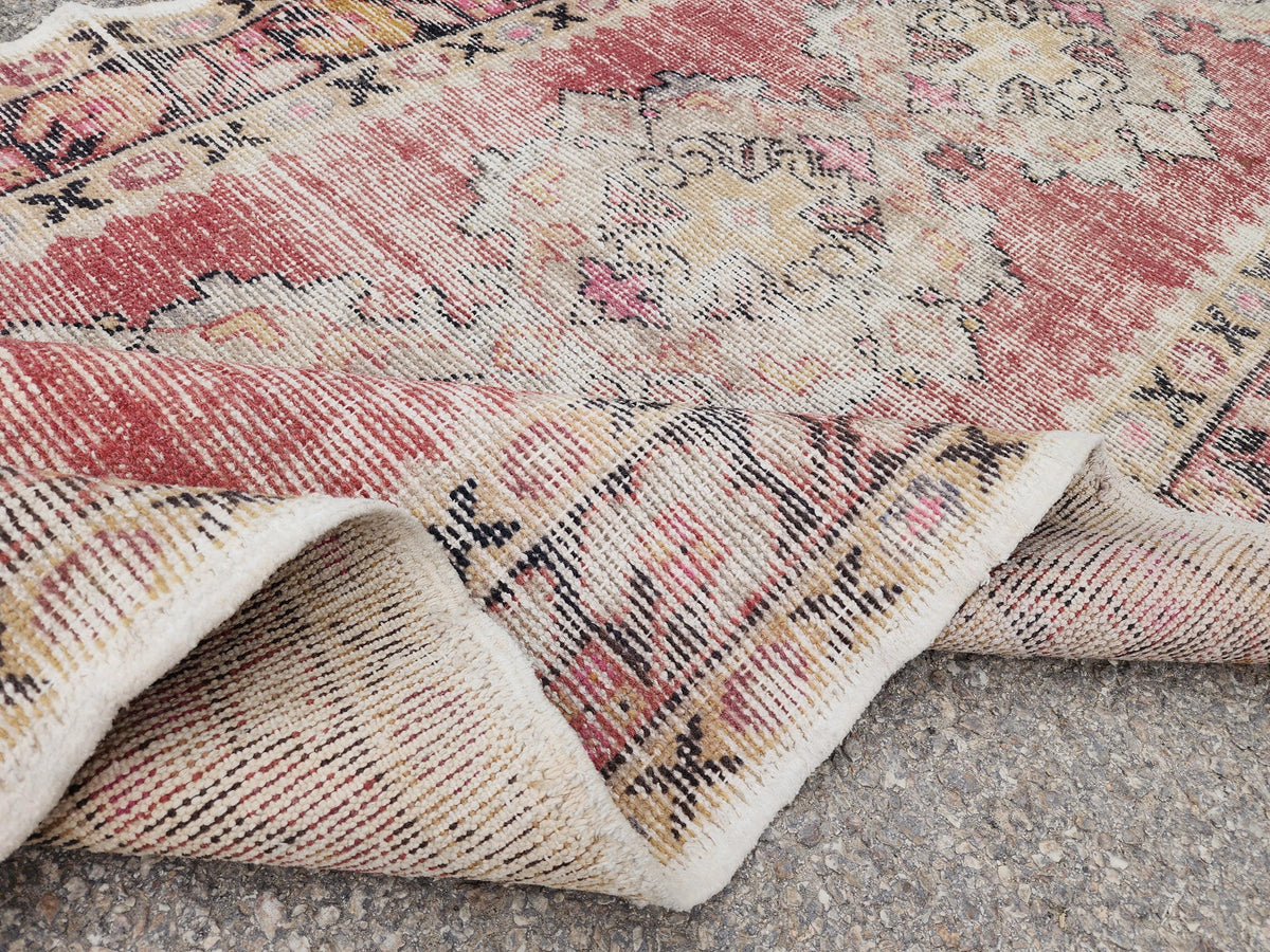 3x8 Vintage Boho Runner Rug, Anatolian Boho Carpet, Kitchen Vintage Hand Made Carpet