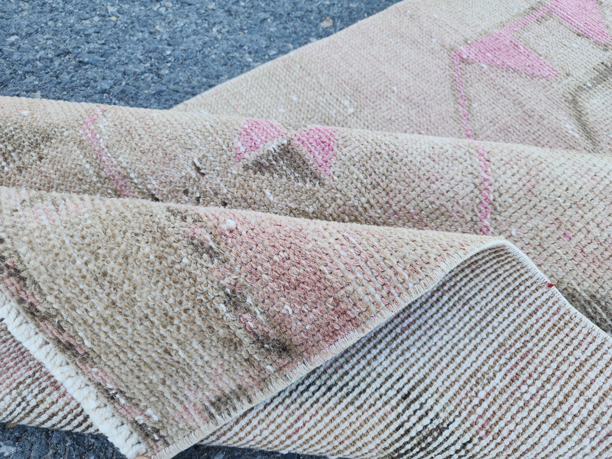 3x13 Neutral Turkish Rug,  Kitchen Decor, Home Hallway Decor, Beige Runner