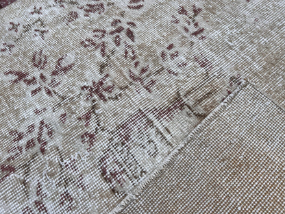 Handwoven Turkish Oushak Rug 3x6: Wool & Cotton Blend