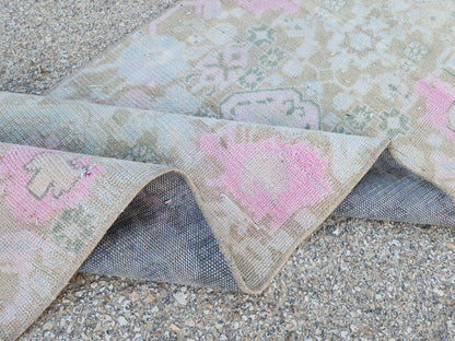 Handmade Wool Runner Rug 2x9: Neutral Farmhouse Boho Decor
