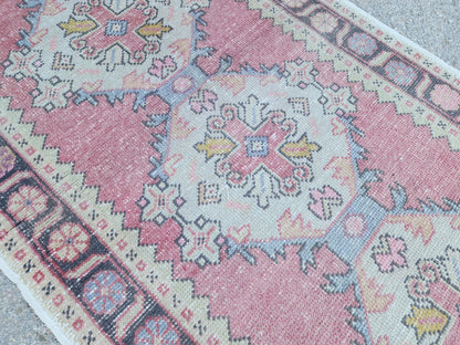 3x9 Kitchen Runner, Turkish Hand Woven Wool Rug, Eco Friendly, Farmhouse Decor