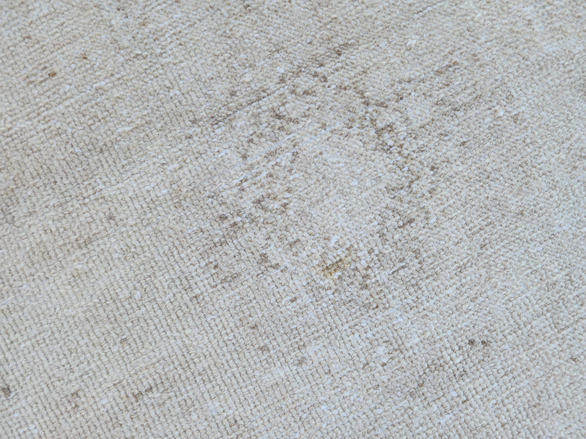 Neutral Turkish Rug 2.5 x 9.7 ft, Bohemian Hand Knotted Rustic Decor, Kitchen Decor