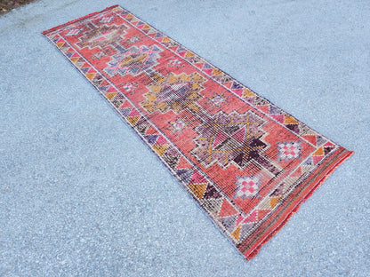 2x8 Mini Herki Runner, Home Rustic Decor, Kitchen Decor, Up Cycled Wool Rug