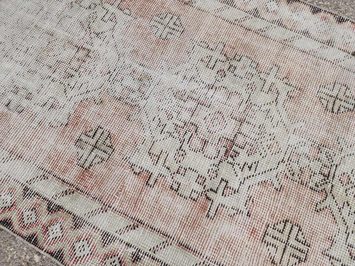Vintage Anatolian Area Rug 2.6x9.2 ft, Turkish Hand Made Oriental Boho Carpet, Living room Runner
