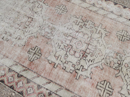 Vintage Anatolian Area Rug 2.6x9.2 ft, Turkish Hand Made Oriental Boho Carpet, Living room Runner