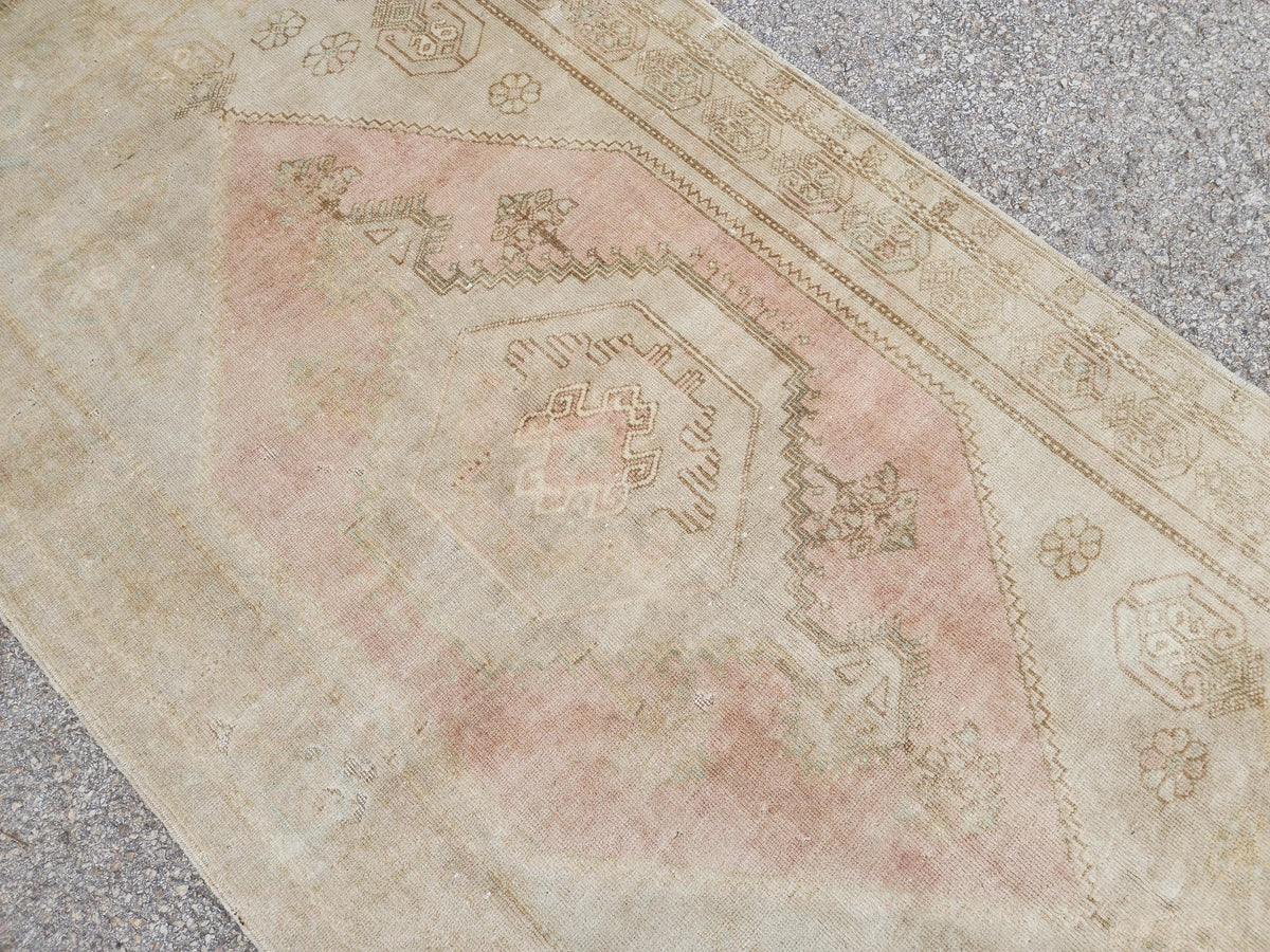 4x7 Neutral Wool Rug, Turkish Wool Anatolian Hand Made, Home Kitchen and Entryway Decor