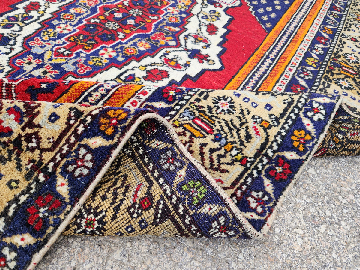 5x8 Hand Made Area Rug, Oriental Turkish Hand Made Decor, Rustic Home Decor