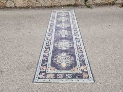 3x10 Runner Rug, Hand Knotted Up Cycled Wool, Kitchen Home Decor