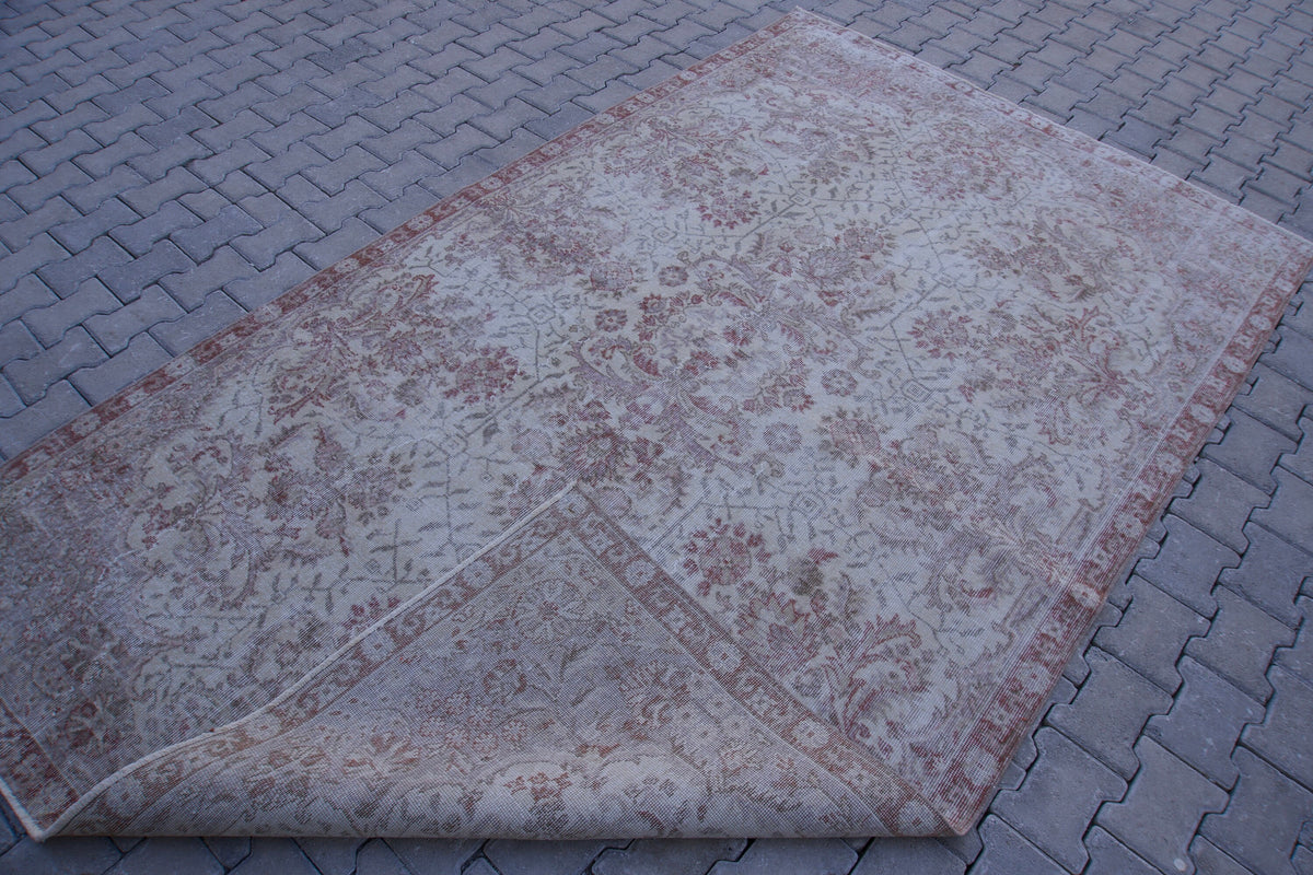 6x10 Turkish Rug, Hand Knotted Wool, Dining Room Decor