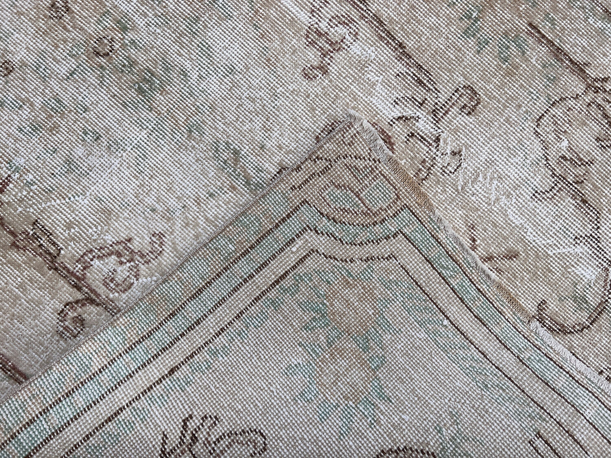 Handwoven Turkish Oushak Rug 4x7: Wool & Cotton Anatolian Carpet