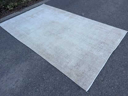 Handwoven Turkish Oushak Rug 5x8: Wool & Cotton Blend