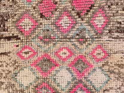 2x13 Geometric Herki Runner Rug, Oriental Hand Made, Stair Wool Soft Runner