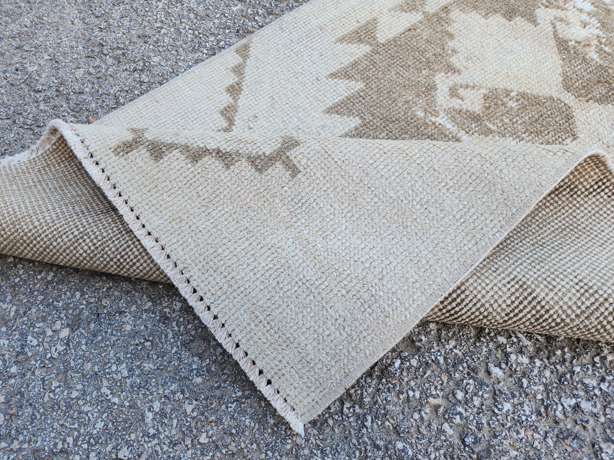 Turkish Runner Rug 2x9: Beige Oriental Hallway Bohemian Decor