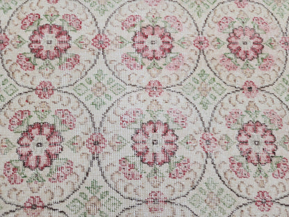 4x7 Handwoven Turkish Oushak Rug: Wool & Cotton Area Rug