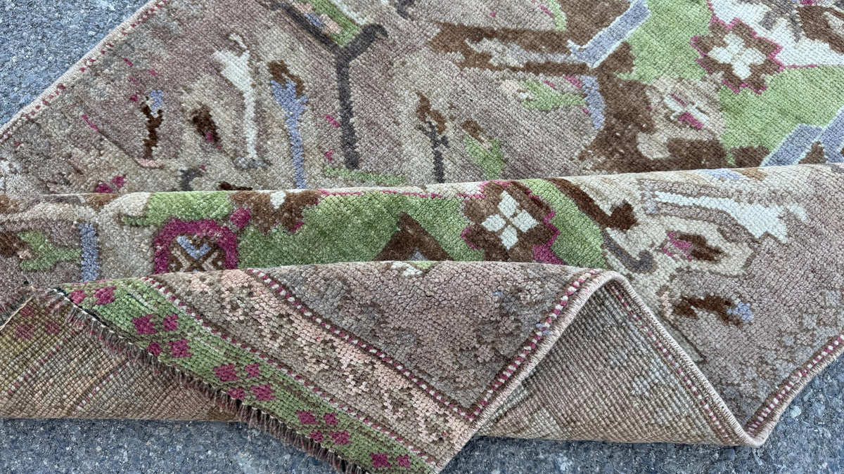 3x7 Small Kars Decor Rug, Turkish Hand Woven, Home Rustic Mini Decor